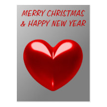 CHRISTMAS HEART POST CARD