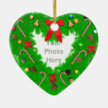 Christmas Heart Wreath (photo frame) Christmas Tree Ornament