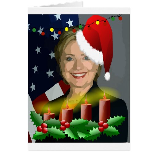 Christmas Hillary Clinton Greeting Card Zazzle