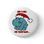 Christmas Hippo buttons