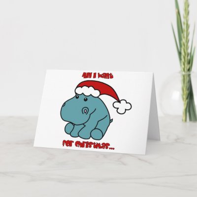 Christmas Hippo Card