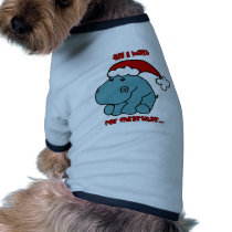 Christmas Hippo Doggie Shirt