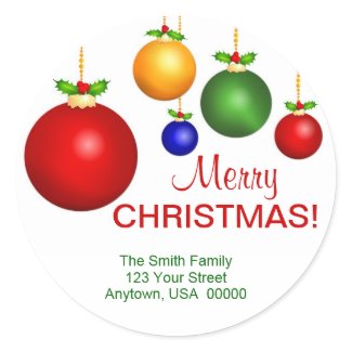 Christmas Holiday Address Labels sticker
