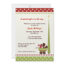 Christmas Holiday Baby Shower Invitation