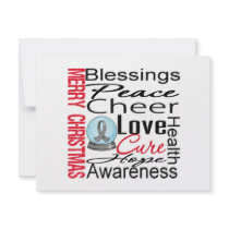 Christmas Holiday Brain Cancer Collage invitations
