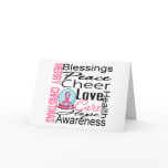 Christmas Holiday Breast Cancer Collage Cards
