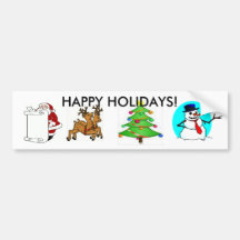 Christmas Holiday Bumper Sticker