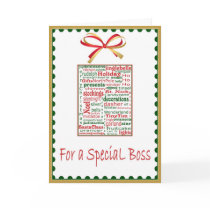 Christmas/Holiday Card for Boss by WinterHolidayGifts Christmas/Holiday Card for Boss
