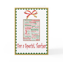 Christmas Holiday Card for Teacher by WinterHolidayGifts Christmas Holiday Card for Teacher