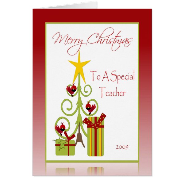 Christmas Holiday Card for Teacher