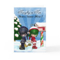 Christmas Holiday Card Naught or Nice Elfs at the by moonlake Christmas Holiday Card Naught or Nice Elfs at the