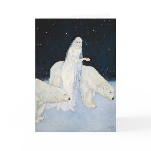 Christmas Holiday Cards Polar Bears -Edmund Dulac card