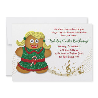 Christmas Holiday Cookie Exchange Party Invitation