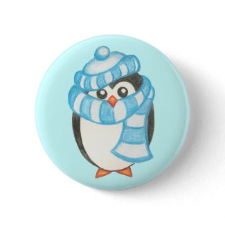 Christmas Holiday Cute Penguin Button button