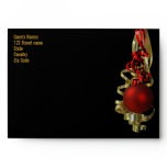 Christmas holiday elegant decorations red gold envelopes