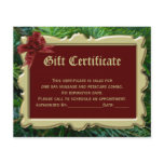 Christmas Holiday Gift Certificate Printing 2-Side Flyer