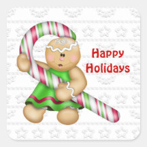 Christmas Holiday Gingerbread cartoon sticker