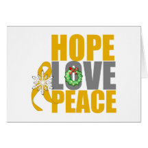Christmas Holiday Hope Love Peace Appendix Cancer Cards