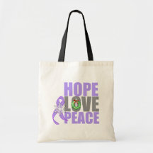 Christmas Holiday Hope Love Peace General Cancer Canvas Bags