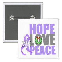 Christmas Holiday Hope Love Peace General Cancer Buttons