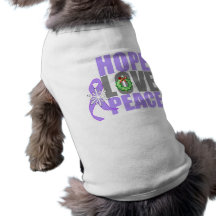 Christmas Holiday Hope Love Peace General Cancer Dog Tee Shirt