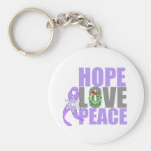 Christmas Holiday Hope Love Peace General Cancer Key Chains