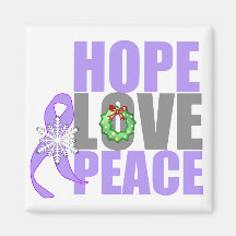 Christmas Holiday Hope Love Peace General Cancer Magnets