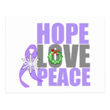 Christmas Holiday Hope Love Peace General Cancer Post Cards