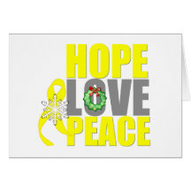 Christmas Holiday Hope Love Peace Sarcoma Greeting Card