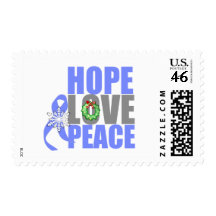 Christmas Holiday Hope Love Peace Stomach Cancer Postage Stamp
