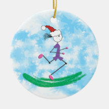 Christmas Holiday Lady Runner - front and back Ornament