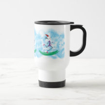 Christmas Holiday Lady Runner Travel Mug