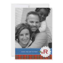 Christmas Holiday Monogram Invites