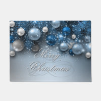Christmas Holiday Ornaments - Blues Doormat