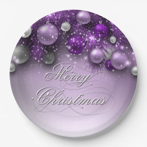 christmas holiday ornaments purples paper plate zazzle christmas holiday ornaments purples paper plate zazzle