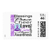 Christmas Holiday Pancreatic Cancer Collage Stamp