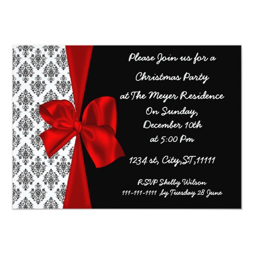 Christmas Holiday party Invitation (front side)