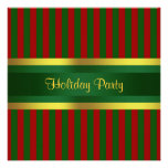 Christmas Holiday Party Invitation Red Green Gold