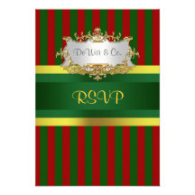 Christmas Holiday Party Invite Suite Red Grn Gold