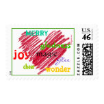 Christmas Holiday Postage Stamps