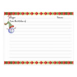 Christmas Holiday Recipe Cards Post Cards
