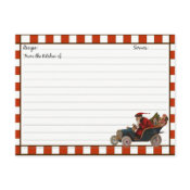 Christmas Holiday Recipe Cards postcard