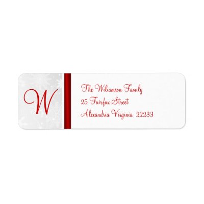 Christmas Holiday - Return Address Labels