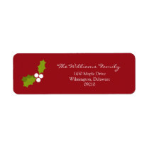 Christmas Holiday Return Address Labels