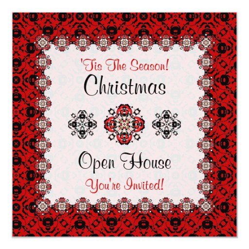 Christmas Holiday Season Open House Invitations Zazzle