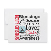 Christmas Holiday Skin Cancer Collage invitations