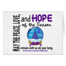 Christmas Holiday Snow Globe 1 Alzheimer's Disease Card