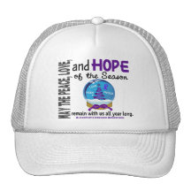 Christmas Holiday Snow Globe 1 Alzheimer's Disease Trucker Hat