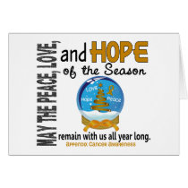 Christmas Holiday Snow Globe 1 Appendix Cancer Card