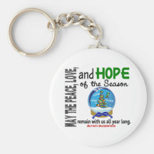Christmas Holiday Snow Globe 1 Autism Keychain
